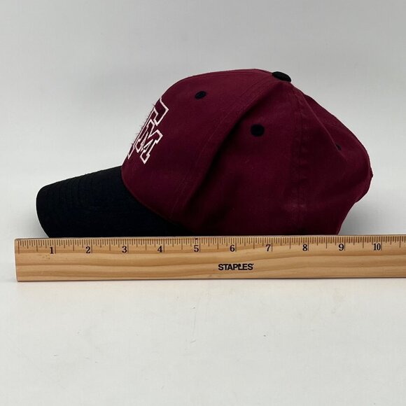 Texas A&M Logo Athletic Snapback Hat One Size Fits All Maroon And Black - Picture 14 of 14